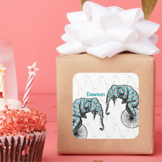 ゾウとバイクは対等だ! スクエアシール (パーティー)