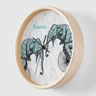 ゾウとバイクは対等だ! 壁時計