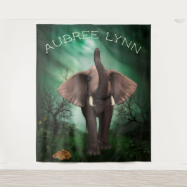 ゾウとバニー タペストリー