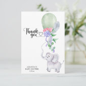 ゾウとバルーンありがとう サンキューカード (スタンド正面)