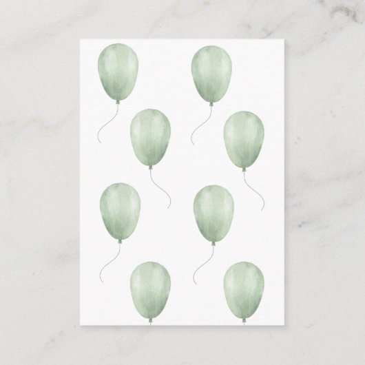 ゾウとバルーンの数 エンクロージャーカード (裏面)