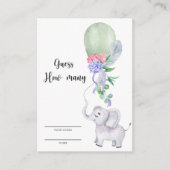 ゾウとバルーンの数 エンクロージャーカード (正面)