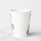 ゾウとパーティー帽子、誕生日 紙コップ (右)