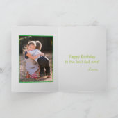 ゾウとヒッポのハッピーバースデーパパ写真の内側 カード (内部)