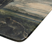 ゾウとヒョウがインディアン砂漠に カッティングボード (角)