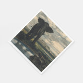 ゾウとヒョウがインディアン砂漠に スタンダードランチョンナプキン (角)