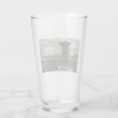 ゾウとヒョウがインディアン砂漠に タンブラーグラス (裏面)