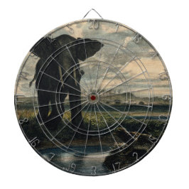 ゾウとヒョウがインディアン砂漠に ダーツボード