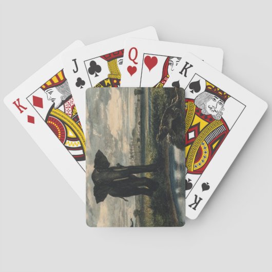 ゾウとヒョウがインディアン砂漠に トランプ (裏面)