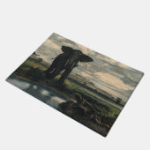 ゾウとヒョウがインディアン砂漠に ドアマット (アングル)