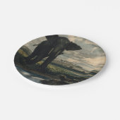 ゾウとヒョウがインディアン砂漠に ペーパープレート (アングル)