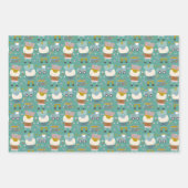 ゾウとピンクパステルナツクラッカー ラッピングペーパーシート (正面3)