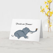 ゾウとリスの友だち永遠 カード (黄色い花)