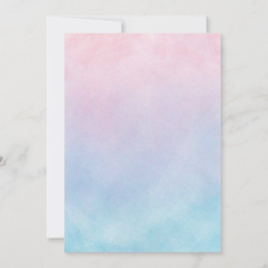 ゾウと熱気球の性別がパーティーを明らかにする 招待状 (裏面)