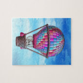 ゾウと熱気球 ジグソーパズル (横)