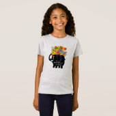 ゾウと花のTシャツ Tシャツ (正面フル)