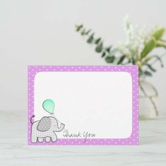 ゾウと風船マゼンタマゼンタサンキュー サンキューカード (スタンド正面)