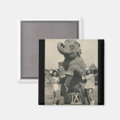 ゾウと2人の女の子サーカス磁石 マグネット (正面/裏面)