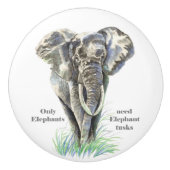 ゾウのみ象の牙が必要引用文 セラミックノブ (正面)
