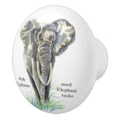 ゾウのみ象の牙が必要引用文 セラミックノブ (右)