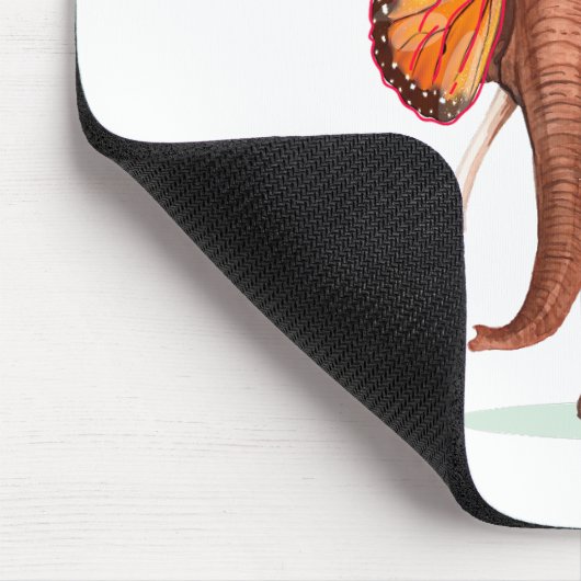 ゾウのように大きな夢を見感動的る マウスパッド (コーナー)