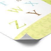 ゾウのアルファベットポスター ポスター (角)