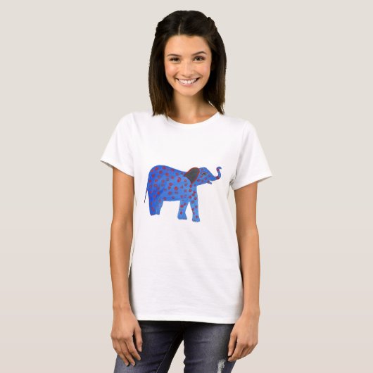 ゾウのイラスト ベーシックTシャツ Tシャツ (正面フル)
