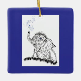 ゾウのエネルギー セラミックオーナメント