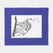 ゾウのエネルギー フリースブランケット (正面(横))