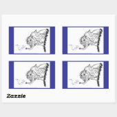 ゾウのエネルギー 長方形シール (シート)