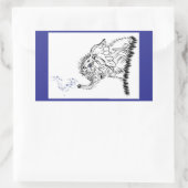 ゾウのエネルギー 長方形シール (バッグ)