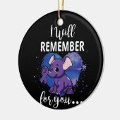 ゾウのオオオカミを思い出す セラミックオーナメント (左)