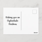 ゾウのクリスマス挨拶 ポストカード (裏面)