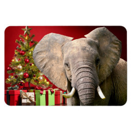 ゾウのクリスマス挨拶 マグネット