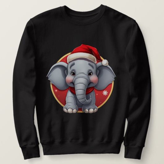 ゾウのクリスマス スウェットシャツ (デザイン正面)