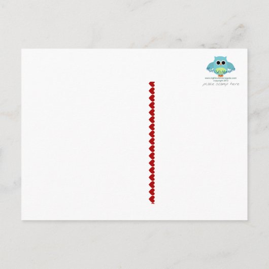 ゾウのグレーありがとうはがき ポストカード (裏面)