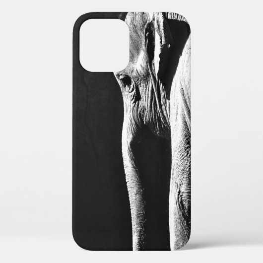 ゾウのグレースケール写真 Case-Mate iPhoneケース (裏面)