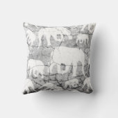 ゾウのコンクリート模様 クッション (裏面)