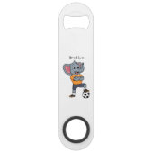 ゾウのサッカー選手のイラスト スピード栓抜き (裏面)