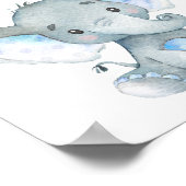 ゾウのサファリ保育園の壁アート動物の名言 ポスター (角)