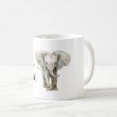 ゾウのサファリ動物 コーヒーマグカップ (正面右)