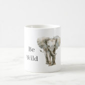 ゾウのサファリ動物 コーヒーマグカップ (中央)