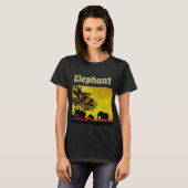 ゾウのサンセットTシャツ Tシャツ (正面フル)