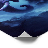 ゾウのシルエットと日の入り鮮やかとの融合 ポスター (角)