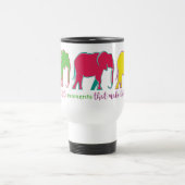 ゾウのシルエットネオンインスピレーションのモチベーション トラベルマグ (中央)