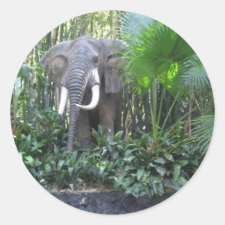 ゾウのシール ラウンドシール
