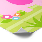 ゾウのジャングル動物の保育園の壁アートプリント ポスター (角)