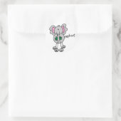 ゾウのステッカー ラウンドシール (バッグ)