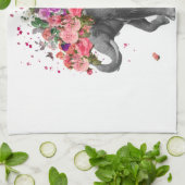 ゾウのスプラッシュ キッチンタオル (折り畳み)