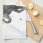 ゾウのスプラッシュ キッチンタオル (四つ折り)